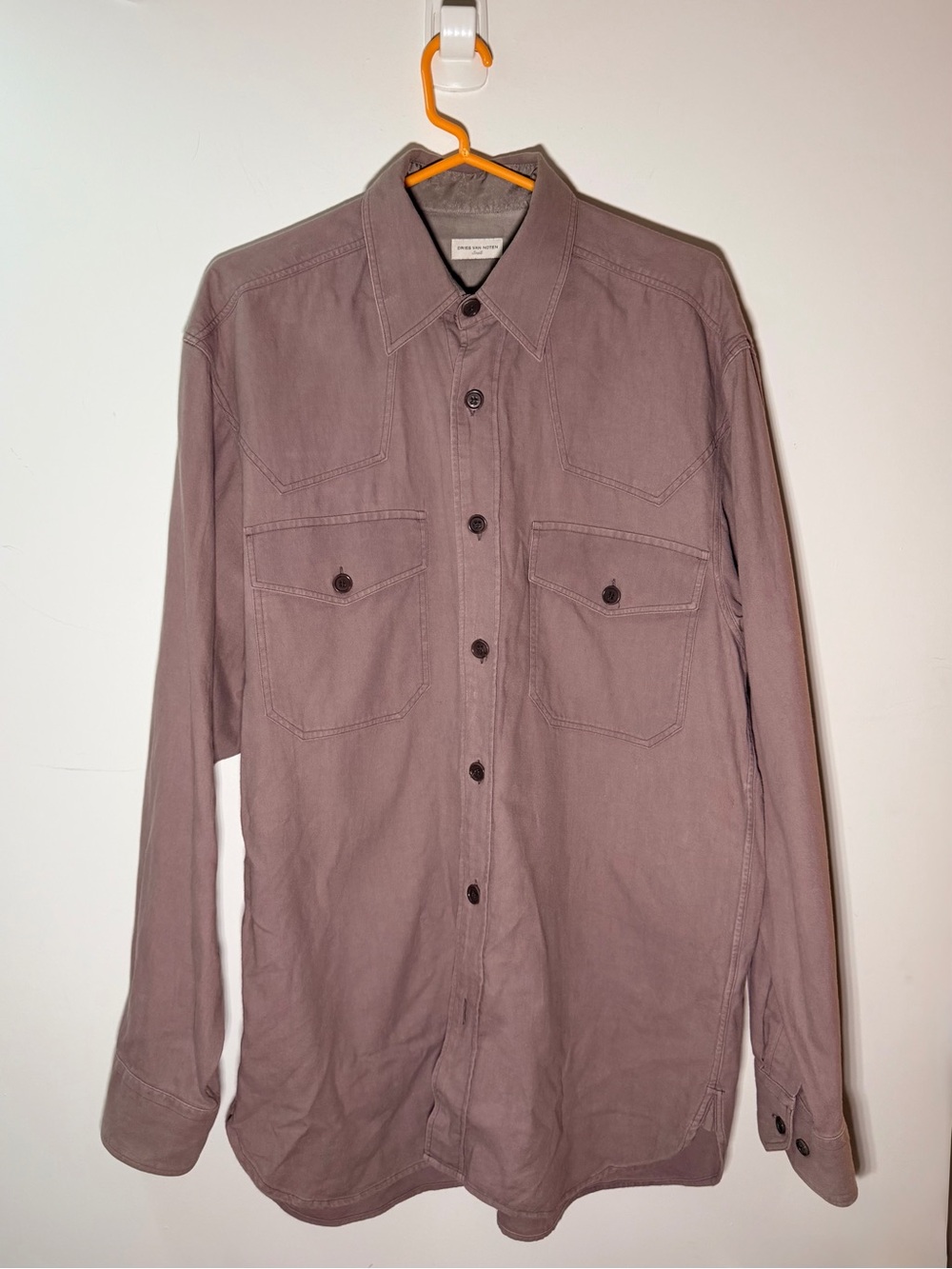 Dries Van Noten Purple Padded Ballroom Double Pocket Shirt